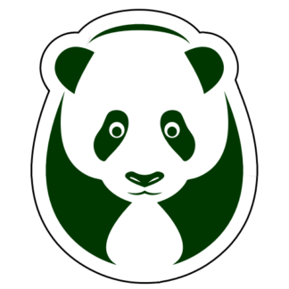 Big Panda Sticker (Dark Green)